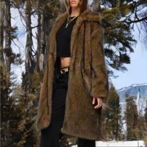 Saphira Oversized Faux Fur Maxi Coat